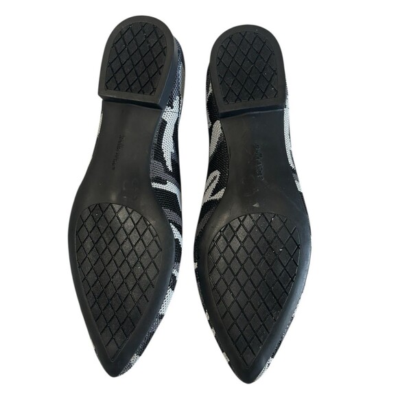 Bella Vita Mireya Knit Pointed Toes Flat Camo Ballet Flat Black Gray Slip On 8N - Picture 11 of 14
